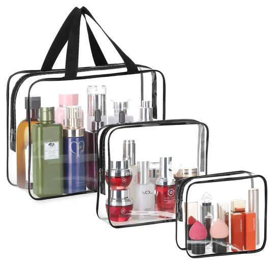 HAOGUAGUA 3 bolsas grandes de viaje transparentes para artíc