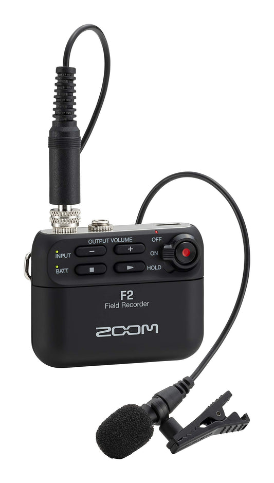 Zoom F2 Lavalier Body-Pack Grabadora compacta, grabación flo