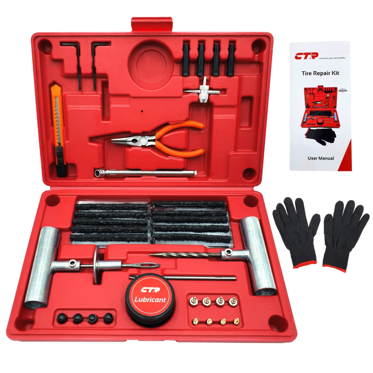CTR Kit de tapones de neumáticos de alta resistencia, kit de