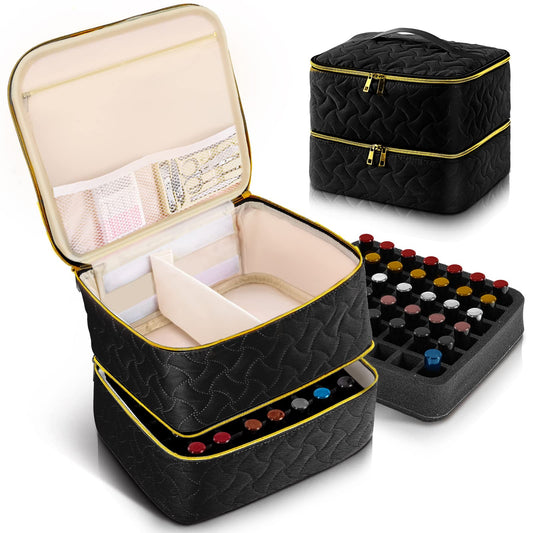 DreamGenius Estuche organizador de esmalte de uñas con capac
