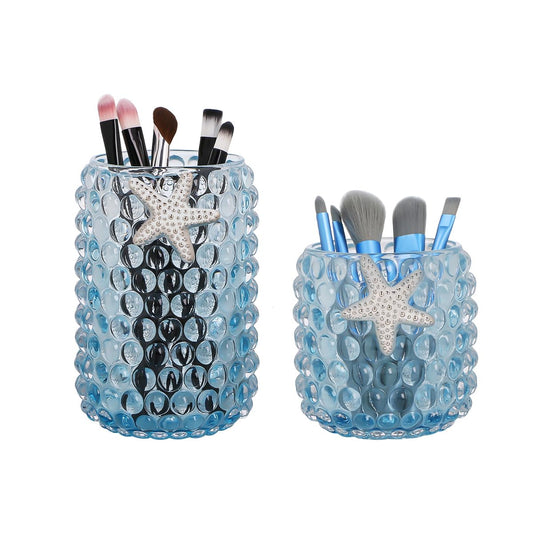 Organizador de brochas de maquillaje de vidrio, taza de alma