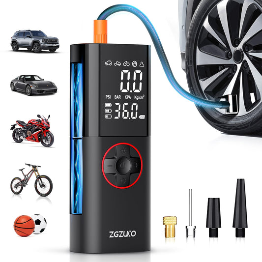 Tire Inflator Portable Air Compressor, 150PSI Rechargeable A