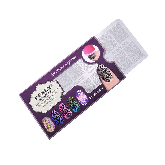 PUEEN Placa de estampado de uñas – Fancy Lover 02-4.921x2.55