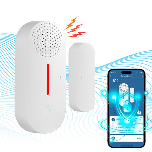 Sensores de alarma de ventana WiFi con sonido y luz de 110 d