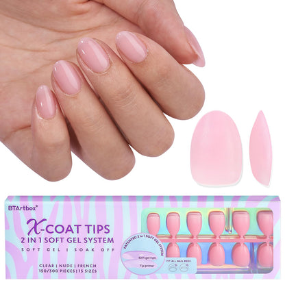 BTArtbox XCOATTIPS - Puntas de uñas naturales – Uñas postiza