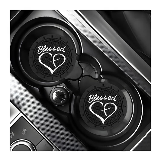 2 posavasos para automóvil, tapete antideslizante de 2.76 pu