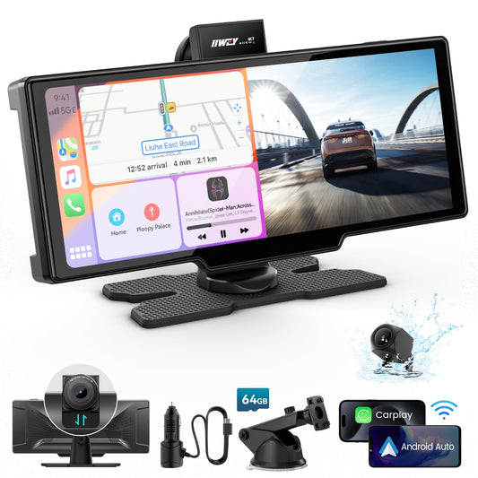 Pantalla portátil Apple Carplay, estéreo de coche de 10 pulg