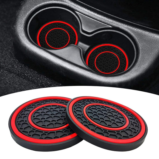 ZKFAR 2 posavasos de 2.75 pulgadas, posavasos de PVC de dobl