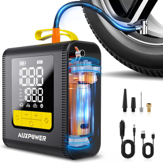 Auxpower Inflador de neumáticos H4, compresor de aire portát