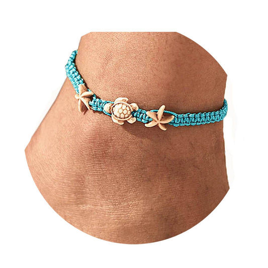 Yokawe Tobilleras bohemias con diseño de tortuga, estrellas