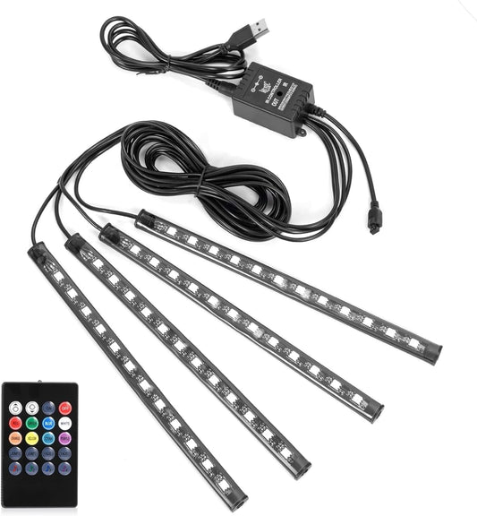 Tira de luces LED para automóvil, 4 unidades de 48 luces LED
