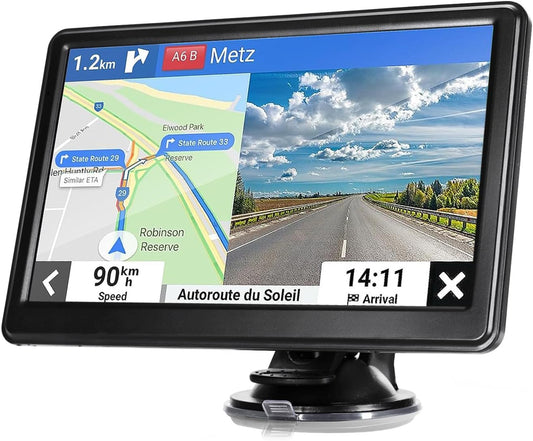 Navegador GPS para automóvil 2025, pantalla táctil de 7 pulg