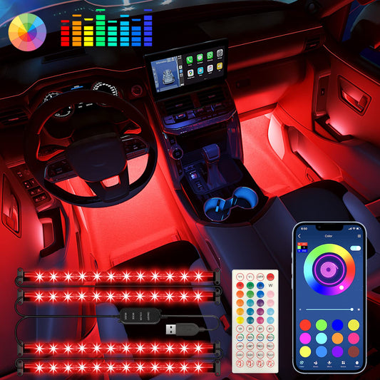 Keepsmile Accesorios de luces interiores de coche, control d