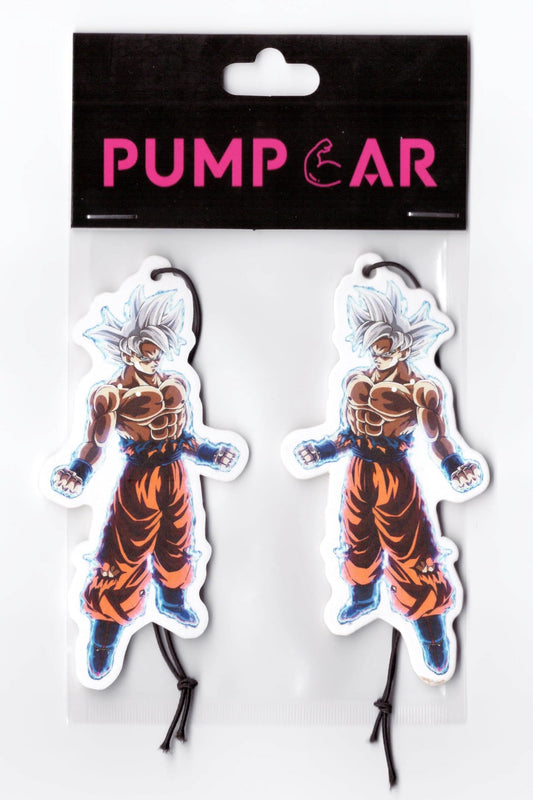 PumpCar Ambientador de coche de 2 piezas Goku Ultra Instinct