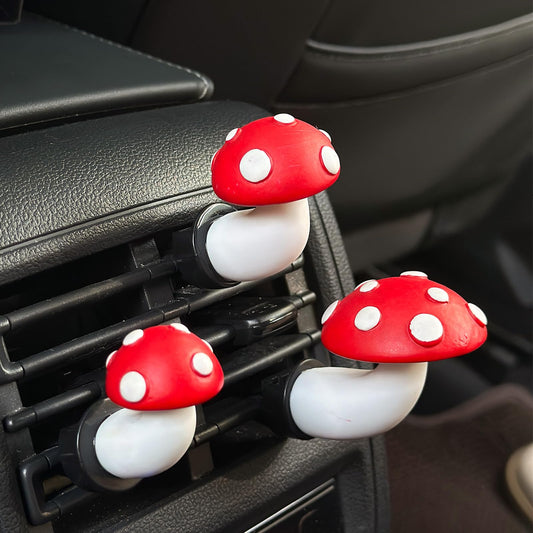 3 clips de ventilación para ambientador de coche de hongos,