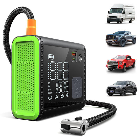 Anykit Inflador de neumáticos, compresor de aire portátil, b