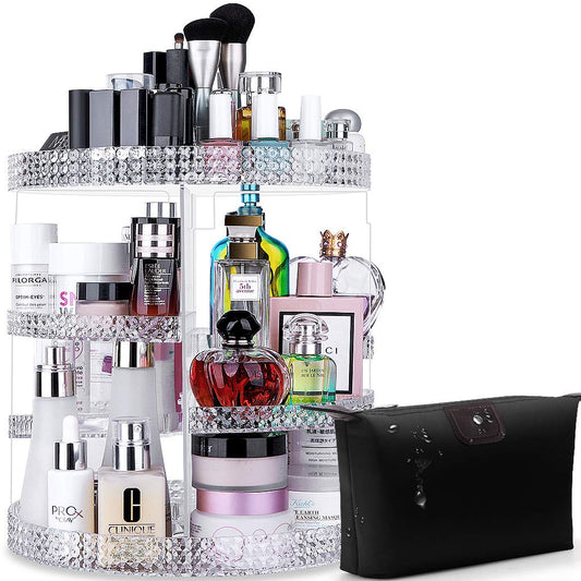 Awenia Organizador de maquillaje giratorio de 360 grados, al