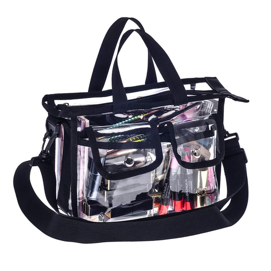 Bolsa de maquillaje de PVC transparente mediana para maquill