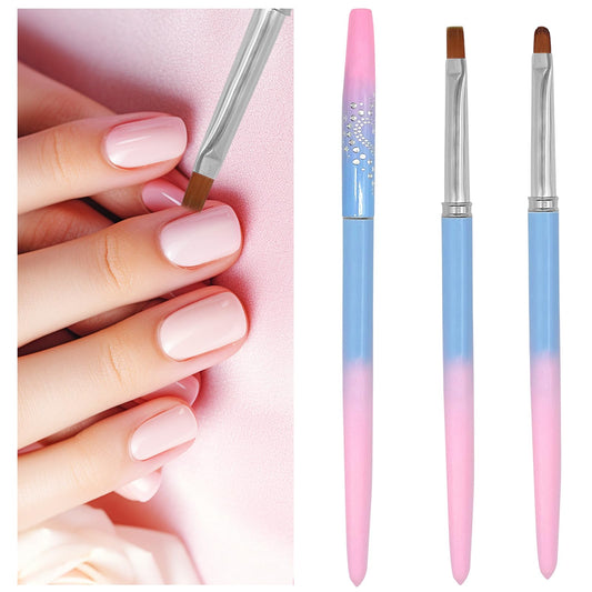 2 pinceles de limpieza de uñas, pinceles de arte de uñas con