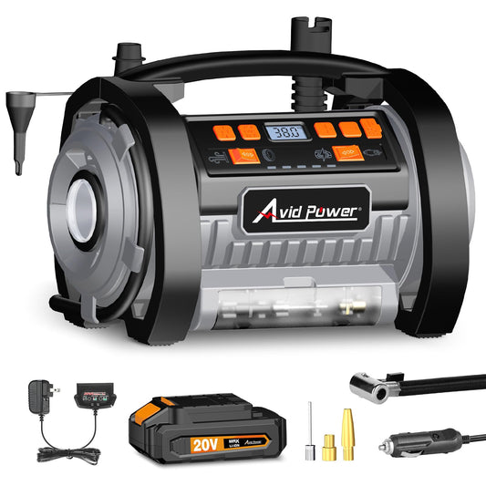 Avid Power Inflador de neumáticos Compresor de aire portátil