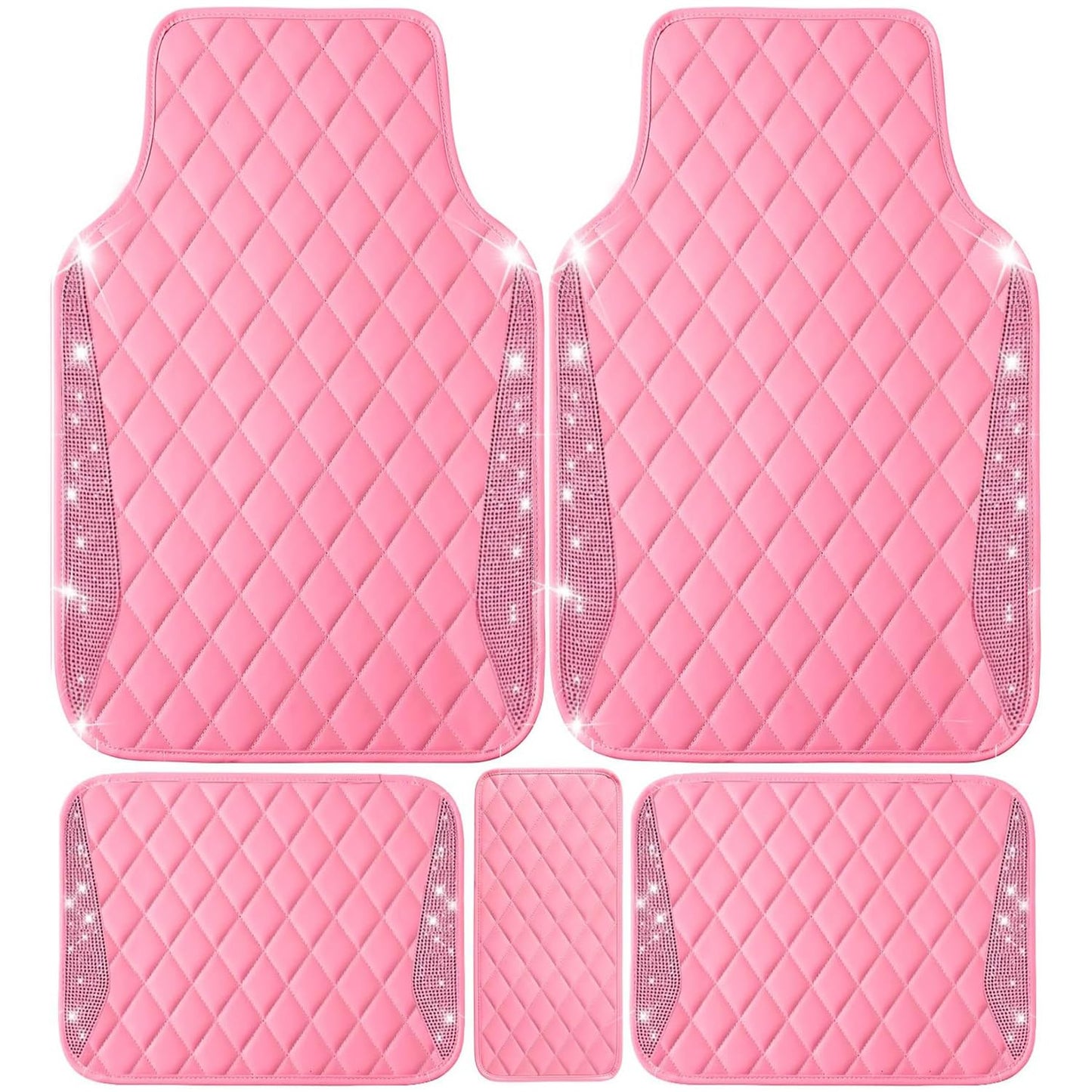 NBTEPEM Juego completo de alfombrillas de cuero con diamante