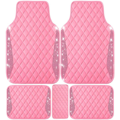 NBTEPEM Juego completo de alfombrillas de cuero con diamante