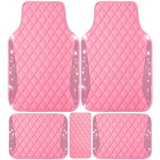NBTEPEM Juego completo de alfombrillas de cuero con diamante