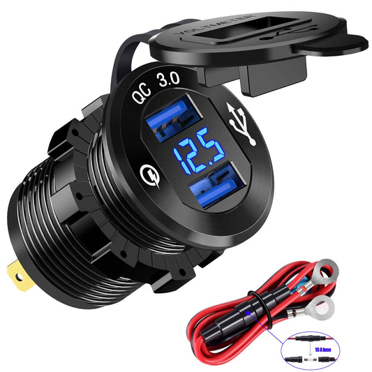 YONHAN Enchufe de carga rápida 3.0 dual USB, toma de corrien