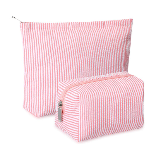 Juego de 2 bolsas de maquillaje para mujer, bolsa de cosméti