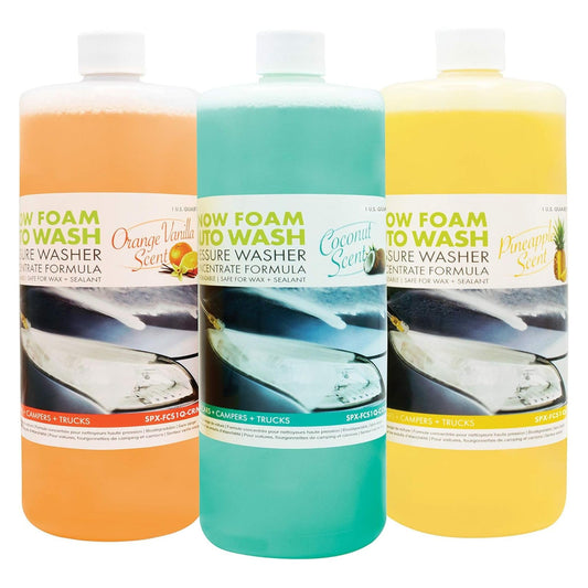 Sun Joe SPX-AW3Q Auto Snow Foam Trio, piña, naranja-vainilla