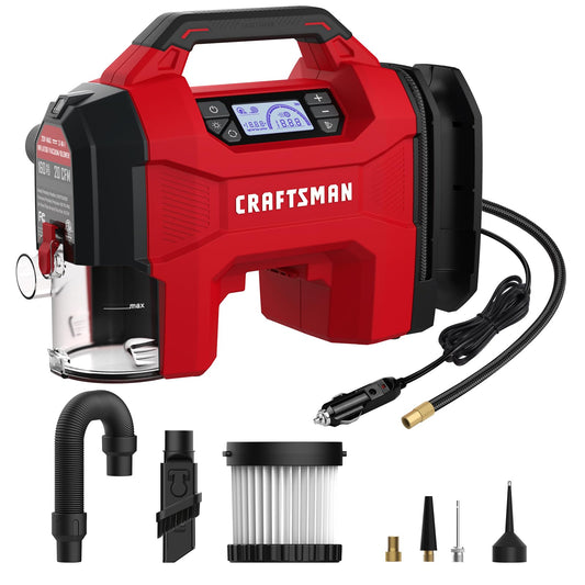CRAFTSMAN Inflador/aspirador/soplador 3 en 1, compresor de a