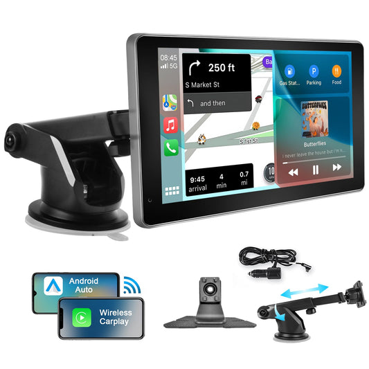 Podofo Radio CarPlay portátil CarPlay estéreo inalámbrico pa