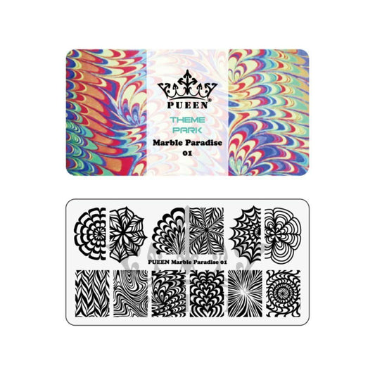 Pueen- Marble Paradise 01 Theme Park Collection, placas de e