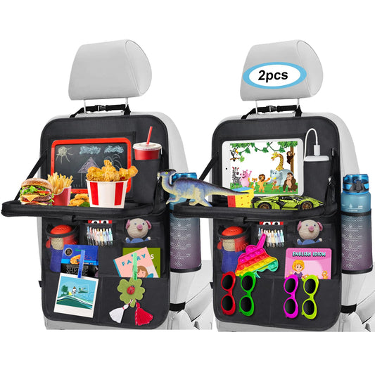 Car Back Seat Organizer, Storage Organizer with Foldable Tab
