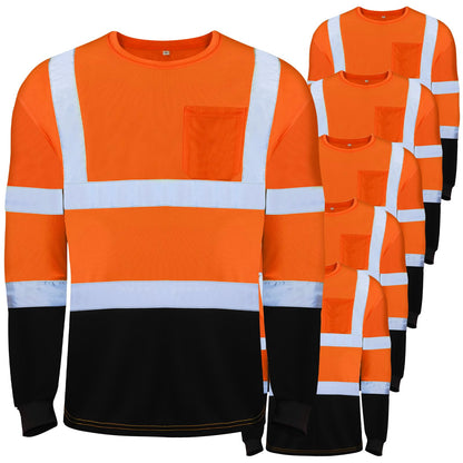 Zhanmai Paquete de 6 camisas de alta visibilidad clase 3 ref