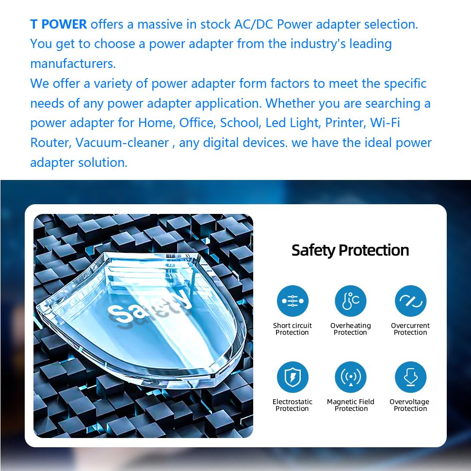 T POWER Cargador de 15 V para arrancador de coche 450A 500A