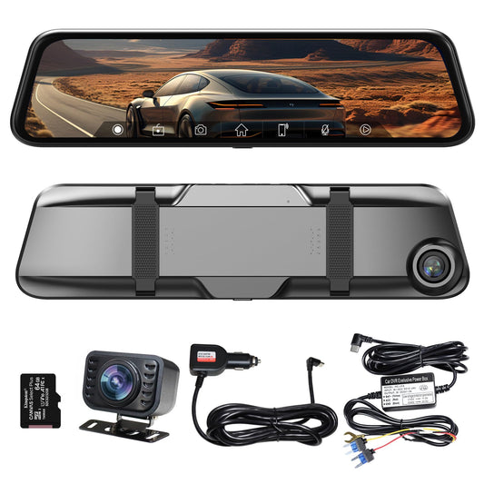 Cámara inteligente de espejo retrovisor 2K de 12 pulgadas, c