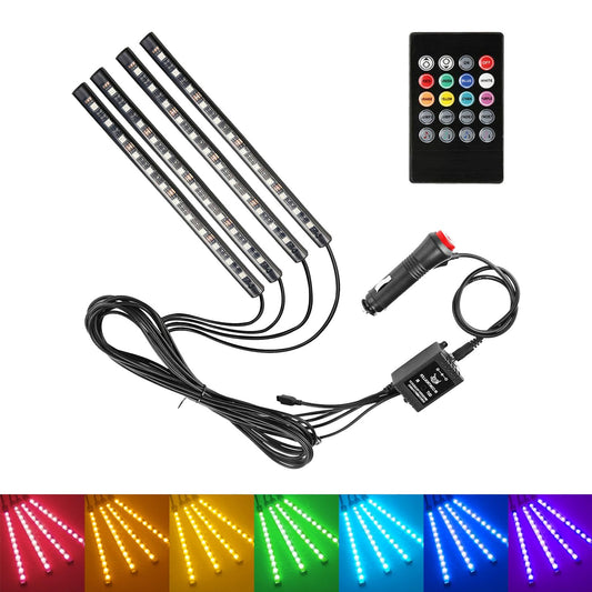 4 piezas de 48 luces LED para el interior del automóvil, tir