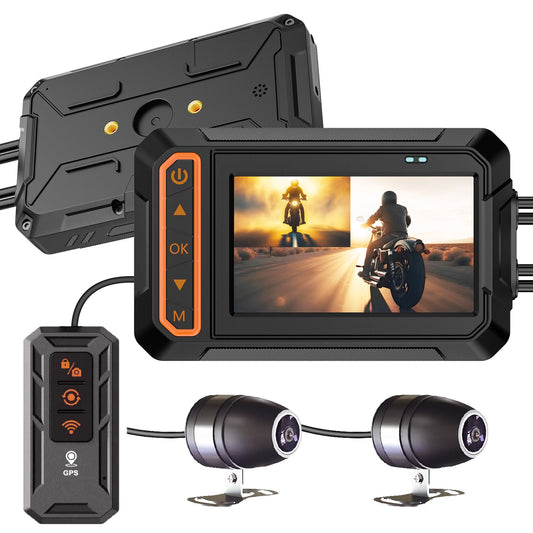 Cámara de salpicadero de motocicleta, LCD de 3 pulgadas, imp