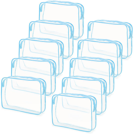 Tbestmax Paquete de 10 bolsas de cosméticos transparentes, b
