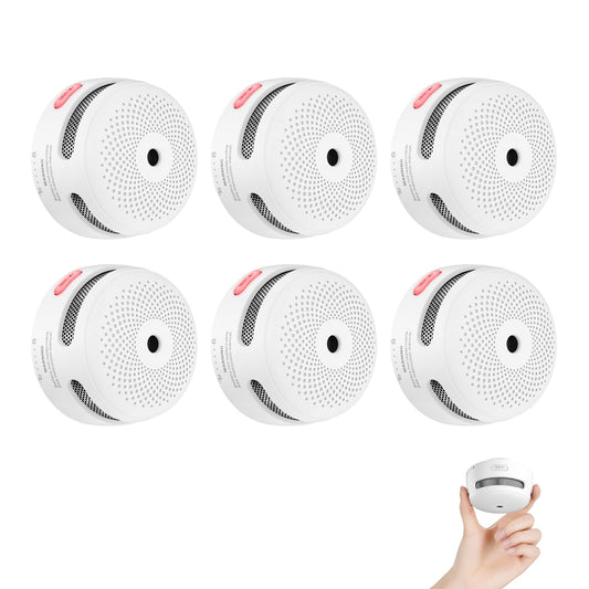 X-Sense - Minialarma de humo, detector de humo con batería d