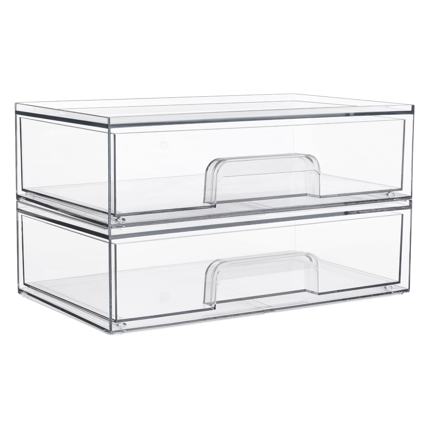Vtopmart - Cajones de almacenamiento apilables transparentes
