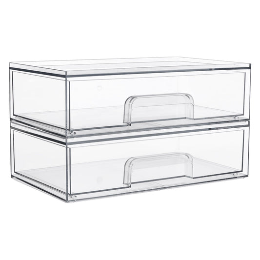 Vtopmart - Cajones de almacenamiento apilables transparentes