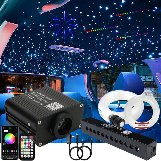 AZIMOM Juego de 550 piezas de luz de estrella de fibra óptic
