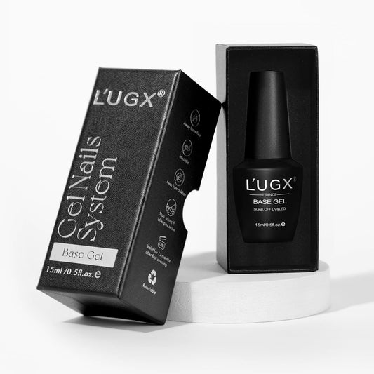 L'UGX Esmalte de gel con base de goma, 0% ácido, 0.5 onzas l