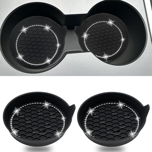 Paquete de 2 portavasos brillantes, inserto universal para p