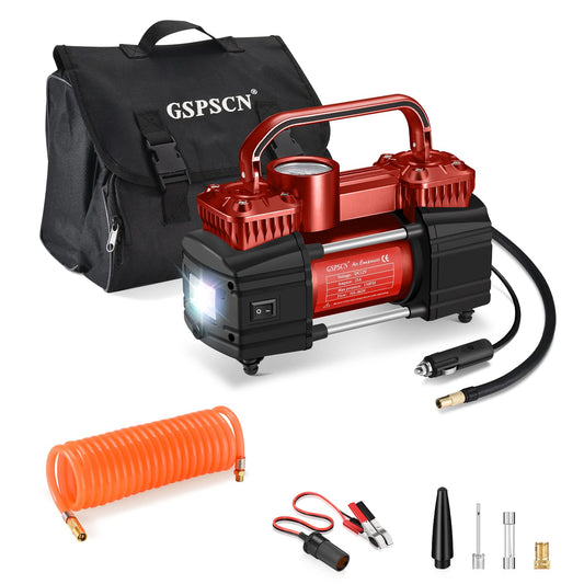 GSPSCN Compresor de aire de doble cilindro CC de 12 V para a