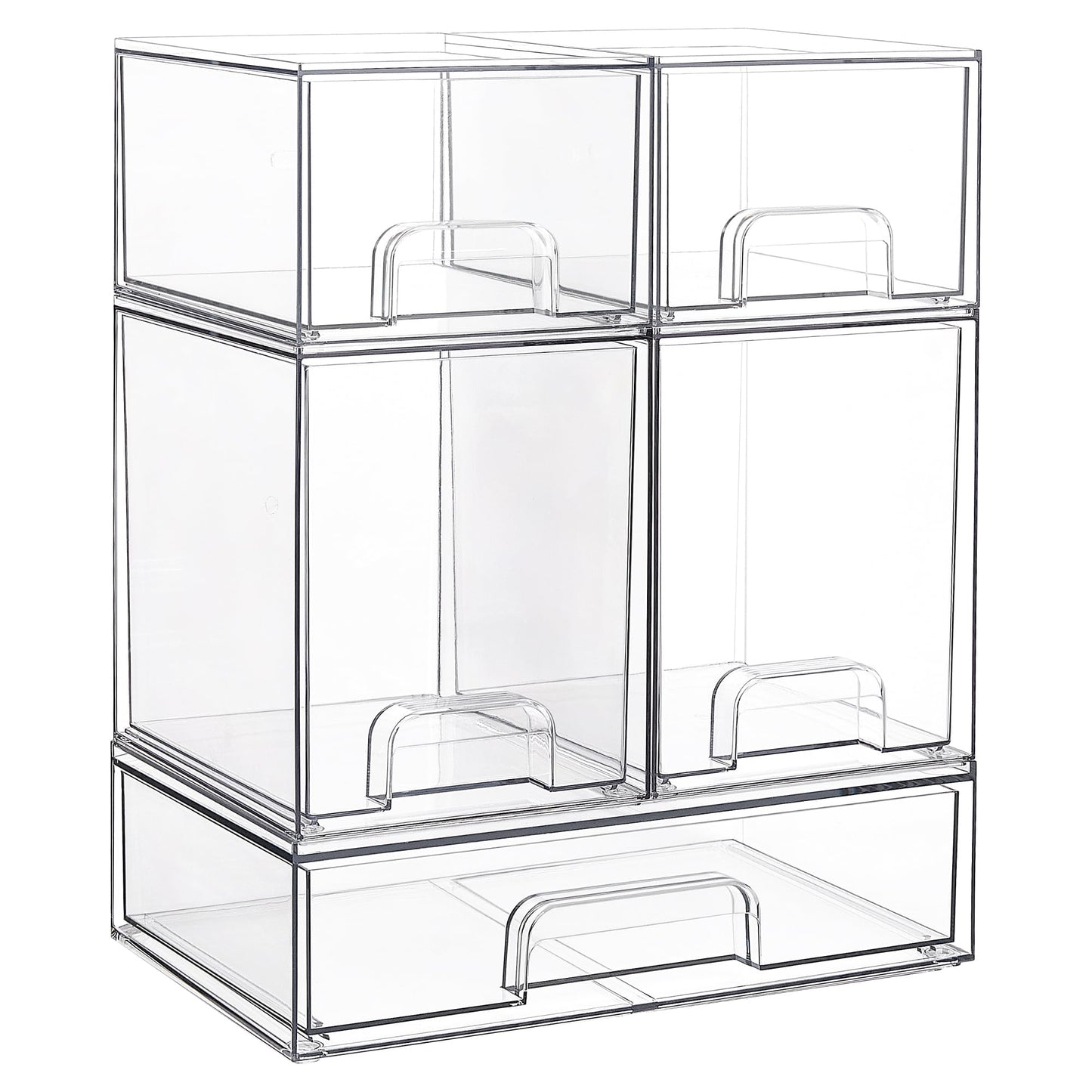 Vtopmart Juego de 5 cajones de almacenamiento apilables, org