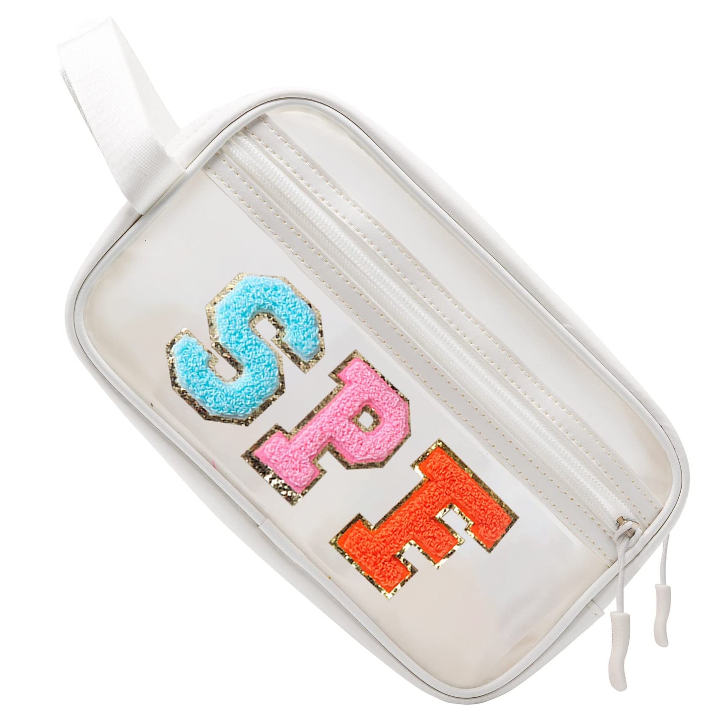 COSHAYSOO Bolsa de maquillaje transparente SPF con cremaller