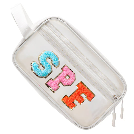 COSHAYSOO Bolsa de maquillaje transparente SPF con cremaller